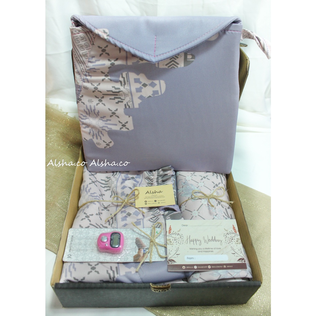 Hampers Mukena Dewasa Maxmara Luxury Silk Gift Box Alat Solat