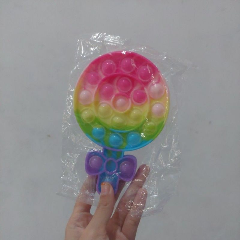 《READY STOCK 50+ JENIS》 Mainan Anak Pop it Fidget Unicorn Rainbow Versi 1-Lolipop