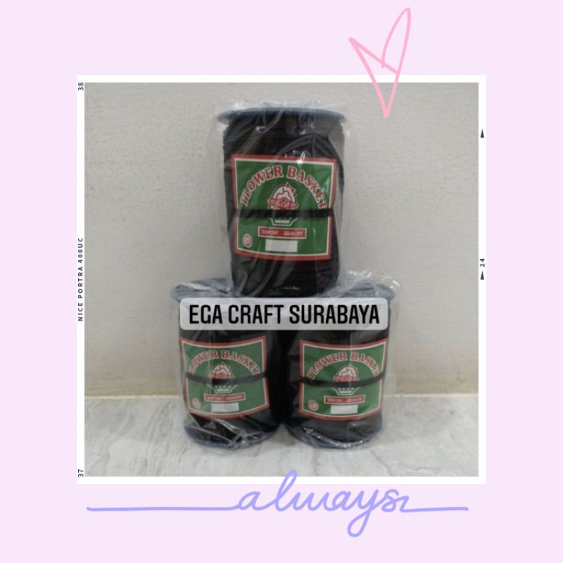 Karet Elastis C4 Hitam Merk Flower Basket / Karet Elastis 4mm