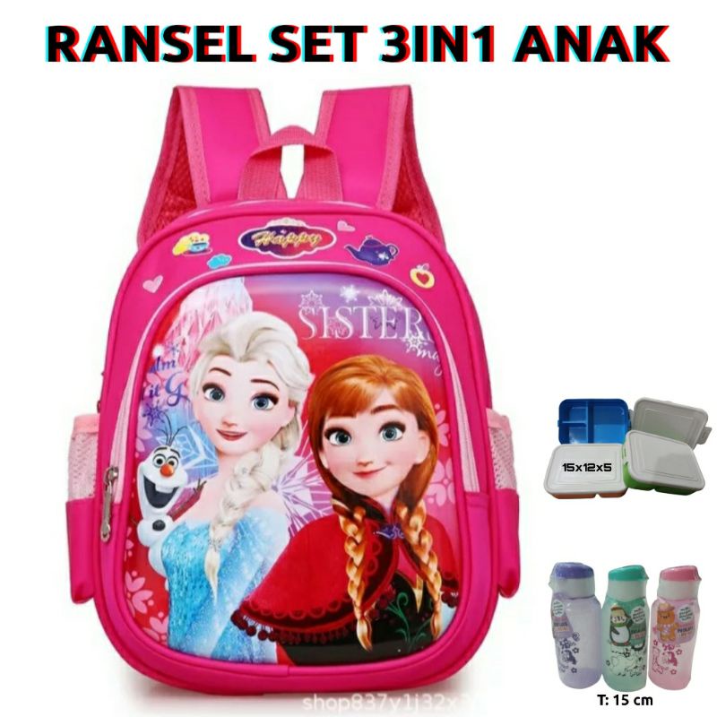 dem_sare / DS1126 tas ransel sekolah anak perempuan karakter Tas Ransel Anak sekolah TK SD Karakter Bag Backpack Mini Motif Cartoon