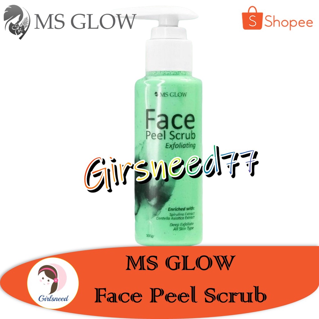 MS Glow Face Peel Scrub Exfoliating GIRLSNEED77 Dapat Mengekfoliasi Sel Kulit Mati pada Wajah