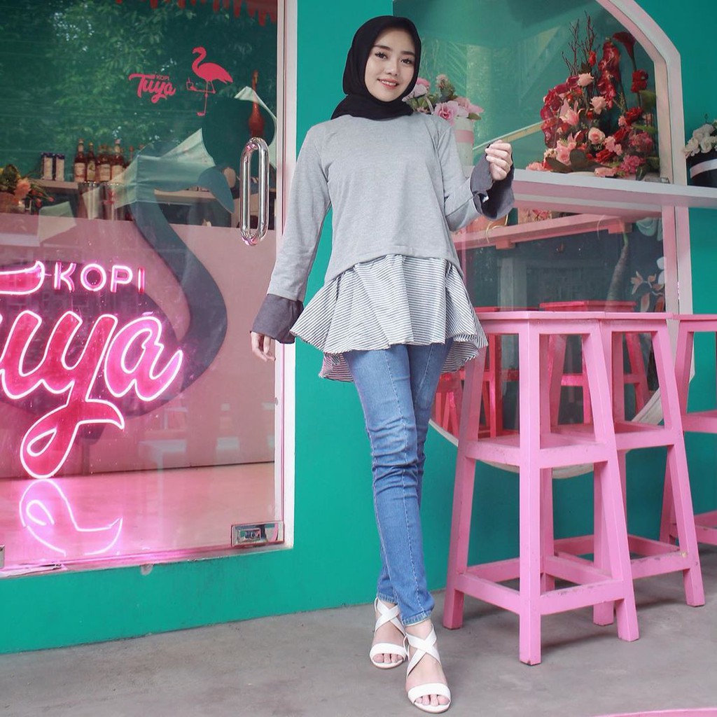  BISA COD BAJU  ATASAN  WANITA  NABILA TOP ATASAN  POLOS 