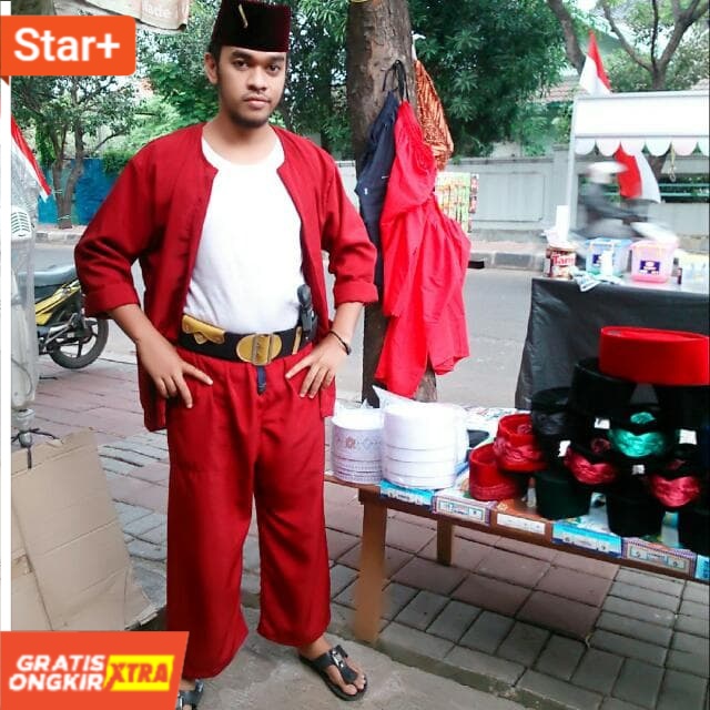 stelan Baju pangsi Betawi setelan pakaian Adat Betawi asli Terlaris HOT