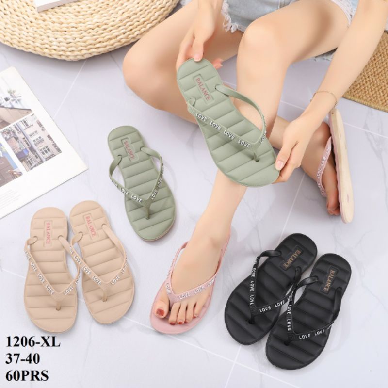 sandal wanita sandal karet balance sandal import model L-1306