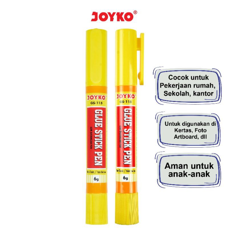 

(1pc)Lem Batang Pen Glue Stick Pen Joyko GS-115 6gr/Lem STICK PEN