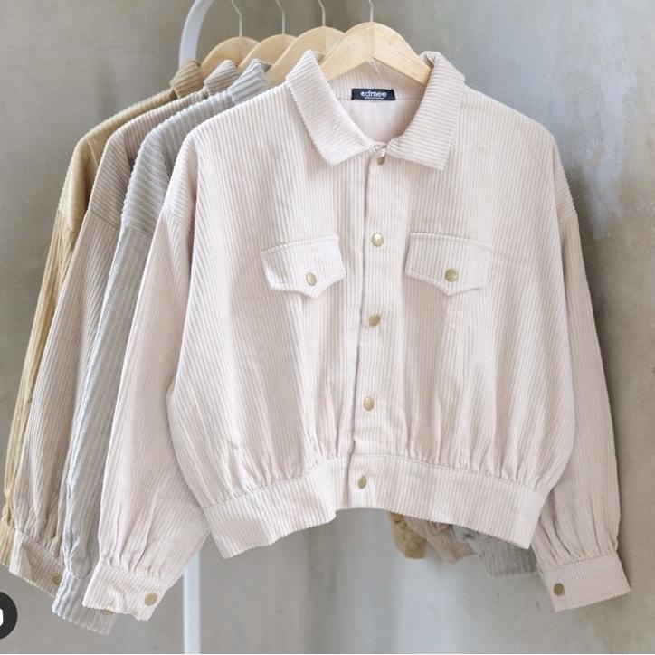 ッ Corduroy Jacket // Kyra Outer Linen// Furry Jacket // Aira Pocket Cardi by Edmee ㅋ