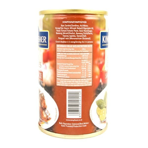 

asa457a King'S Fisher Paket 2 Pcs Sarden Goreng Kecap Makanan Kaleng 425G King Xa20X1