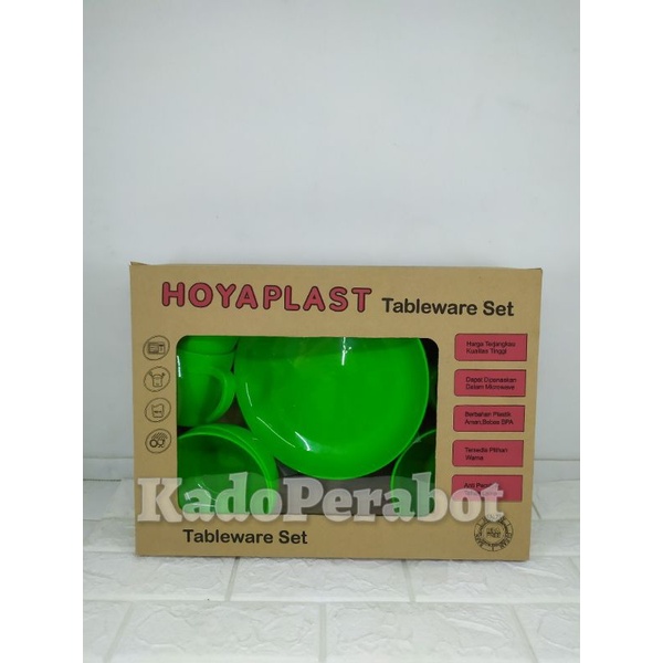 peralatan makan set murah - tableware set hoya plast BULAT 12 pcs