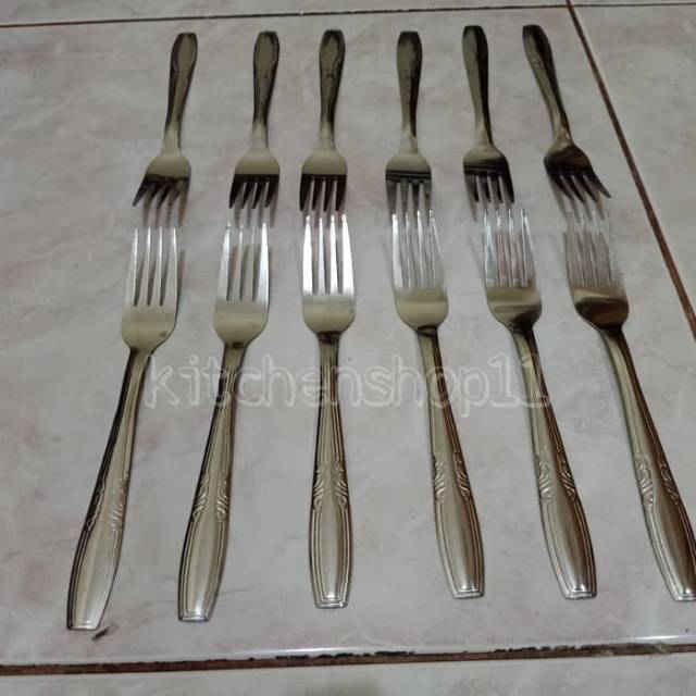 1lusin Garpu stainless murah / sendok garpu makan ekonomis isi 12pcs / garpu makan stainless (12pcs)