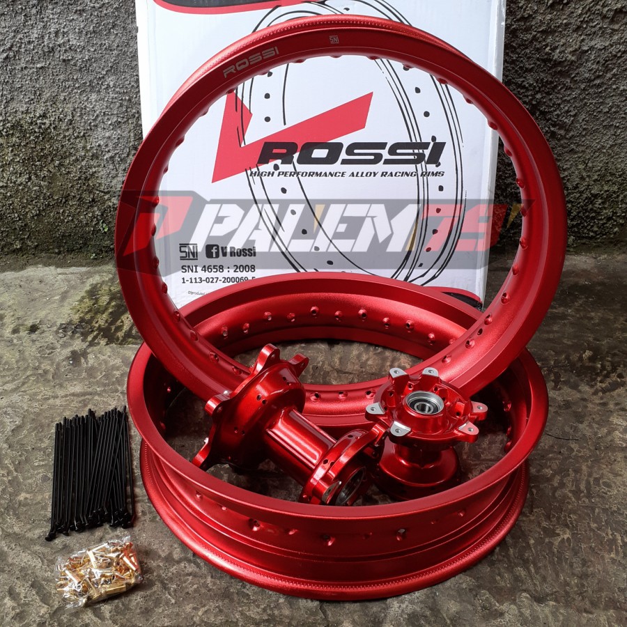 Velgset Merah Supermoto CRF 150 L Velg Velk Tromol Red Wheelset CRF150