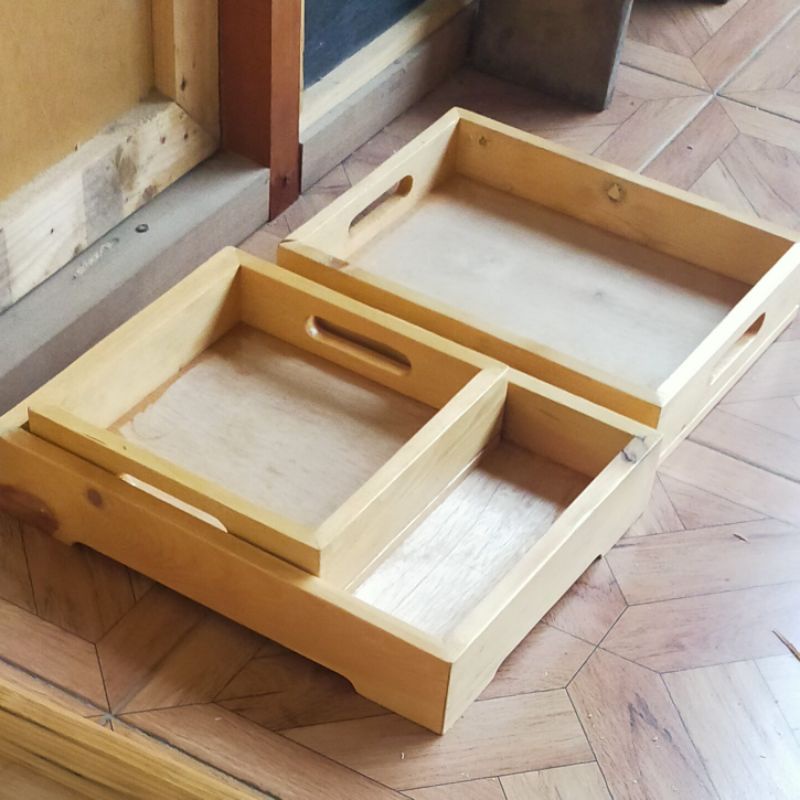 nampan kayu/baki kayu/baki lamaran/tempat gelas/baki minuman kayu