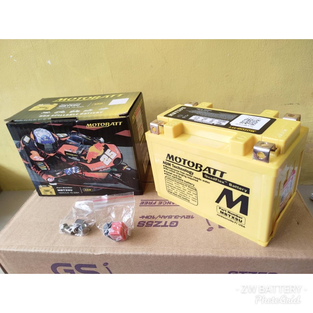 AKI MOTOR KAWASAKI NINJA 250 FI MBTX9U / YTX9 MOTOBATT 10.5 AH