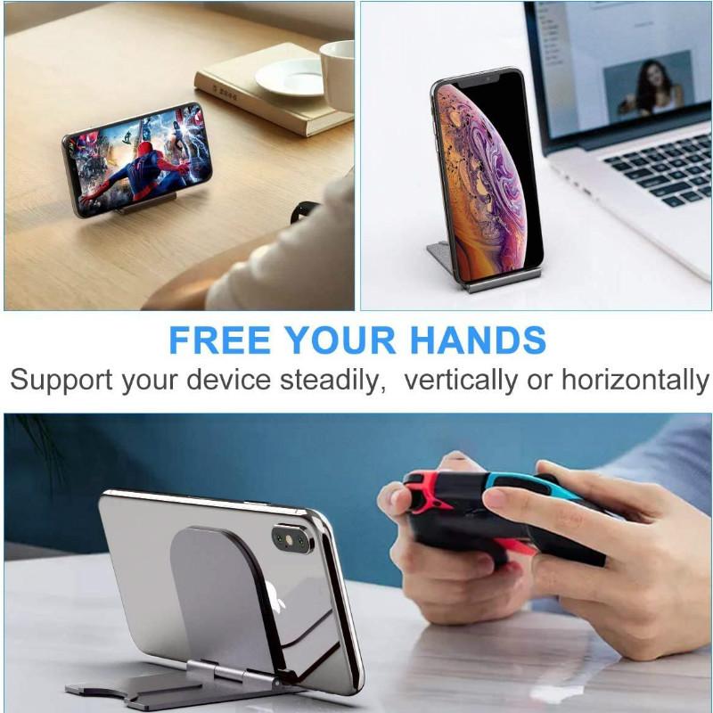 Desktop Phone Stand Adjustable Foldable Tablet Mount Desk Phone Holder Cradle Dock for IPhone Android Samsung Phone