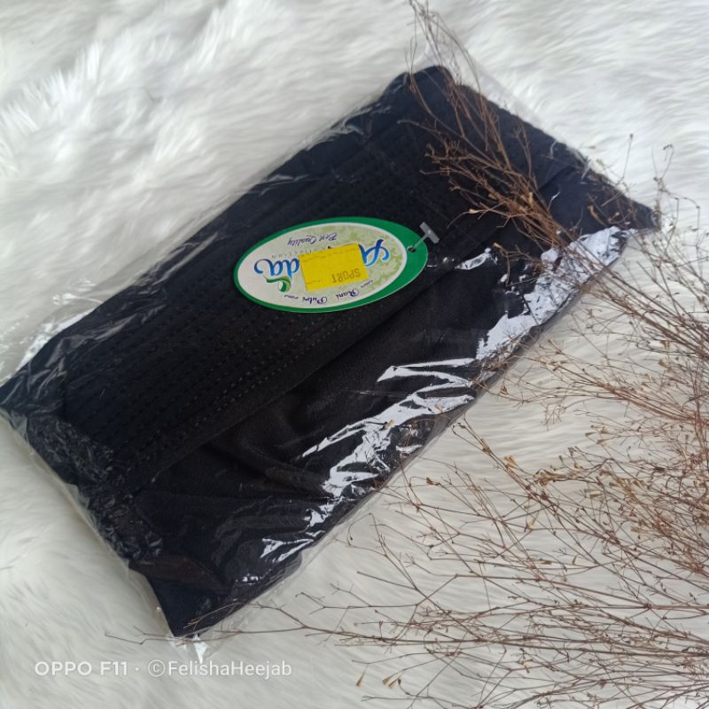 Jilbab Sport Amanda / Bergo Olahraga / Bergo Sport-Hitam