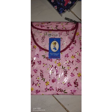 Piyama Cp set celana panjang Katun Motif Bunga Pretty girl-KODE 27C