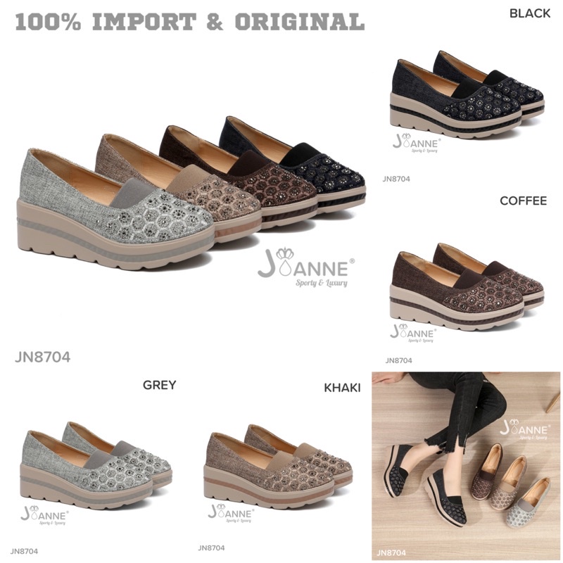 RESTOCK! [ORIGINAL] JOANNE Wedges Shoes Sepatu Wanita #JN8704