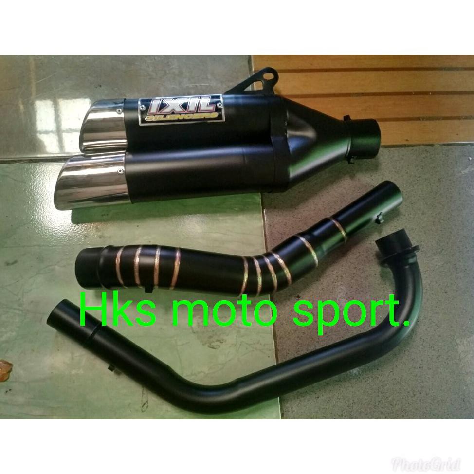 Baru Ixil Moge Double Hole Knalpot Costem Fullsistem Pnp Vixsion Nvl. R15 Vva V3 Dan V2. Cb150R.