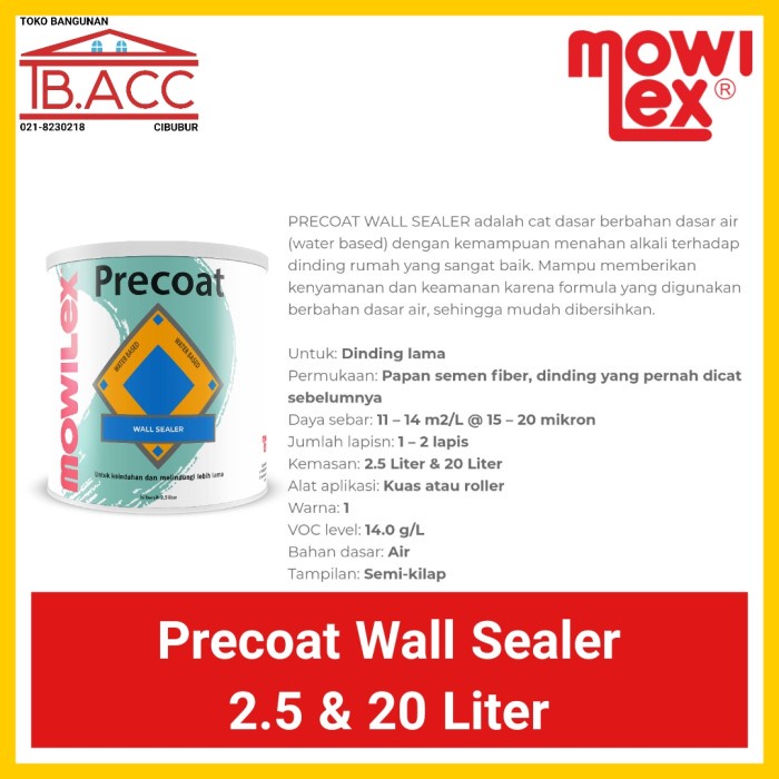 Cat Dasar Mowilex Wall Sealer 20L Termurah