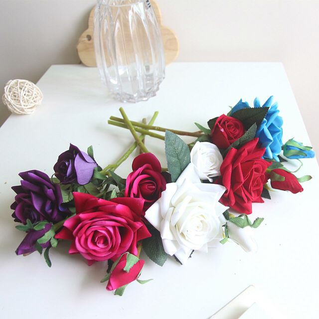 COD BUNGA MAWAR  BUNGA TANGKAI PLASTIK BUNGA ARTIFISIAL BUNGA PAJANGAN IMITASI  BUNGA HIASAN BT9034-2