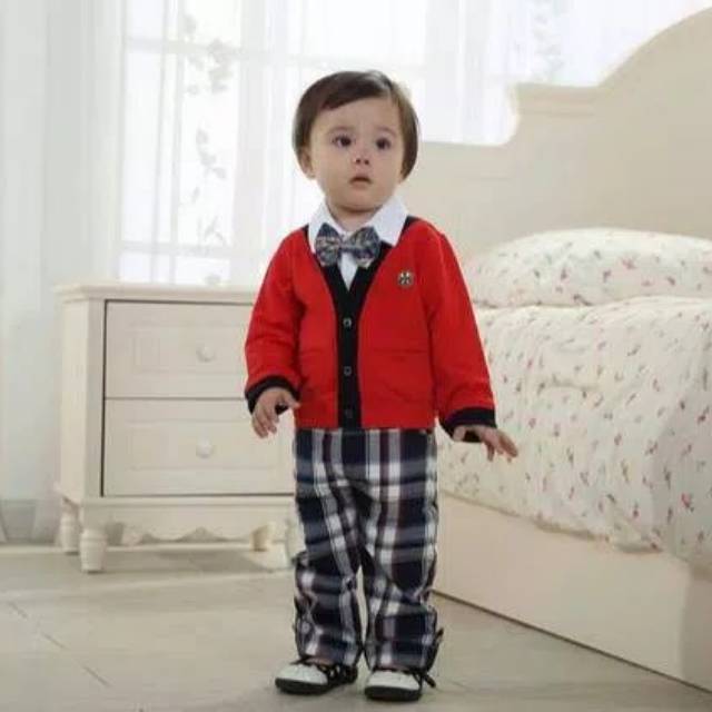 Setelan Anak Laki laki Dasi Vest/setelan anak modis/baju pesta anak laki