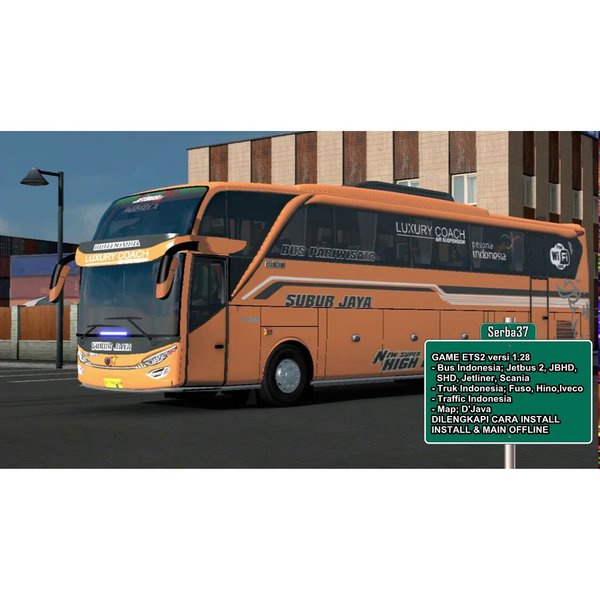 Bus Truk Indonesia ETS2 1.28 Map Sumut DJava Game PC Laptop