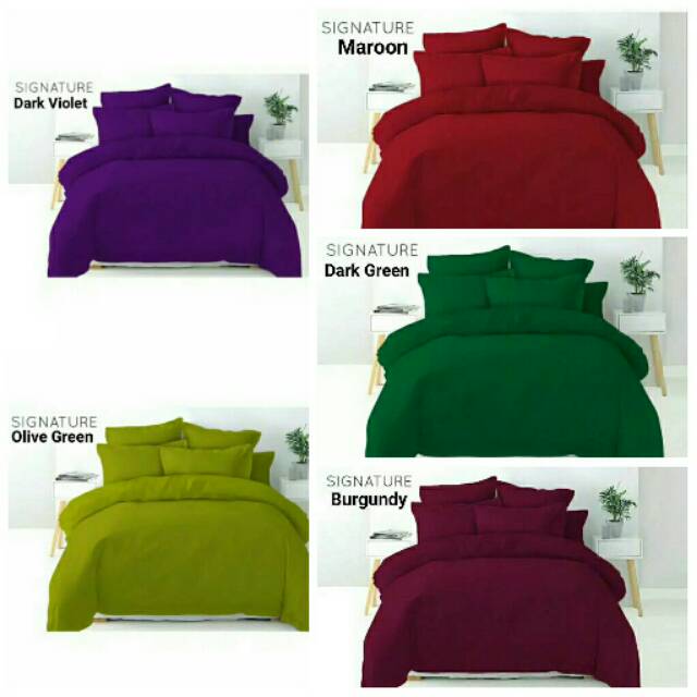 Bedcover King Polos Vito 180x200 cm Olive Green Dark Violet Burgundy Maroon Dark Green