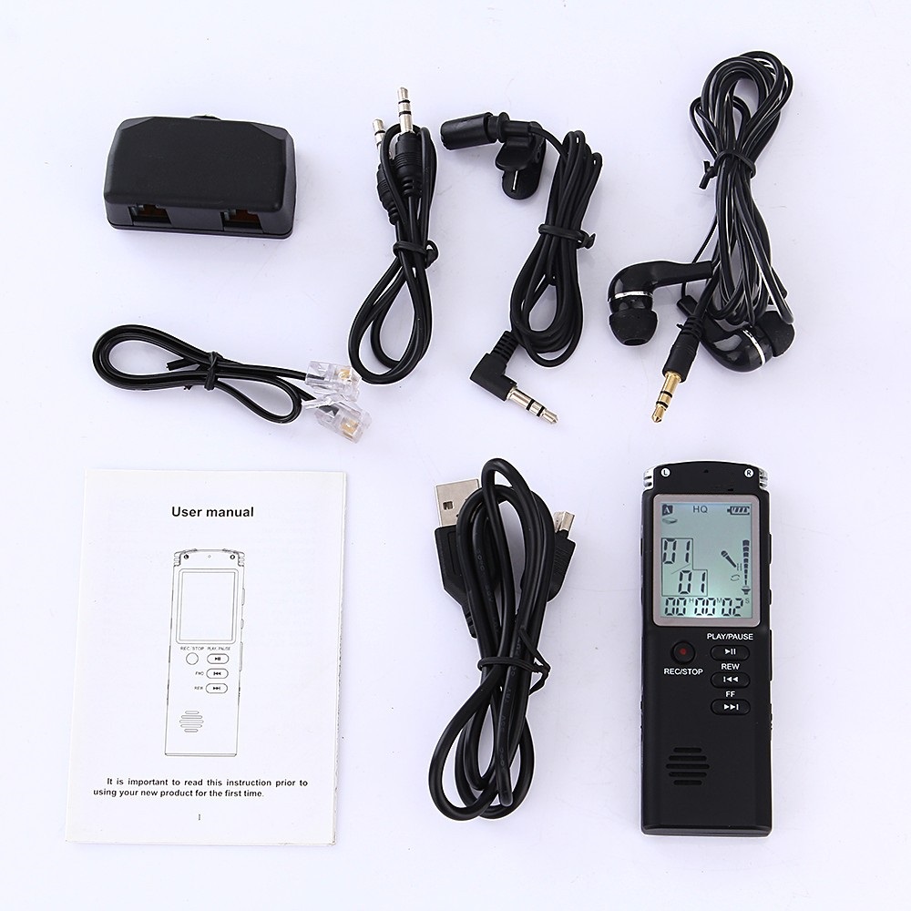 Perekam Suara Digital Voice Recorder 8GB - T60 HITAM