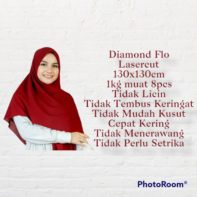 Bisa COD Cash On Delivery Hijab Jilbab Kerudung Segiempat Segi Empat Lebar Jumbo Besar Azara Scarf D