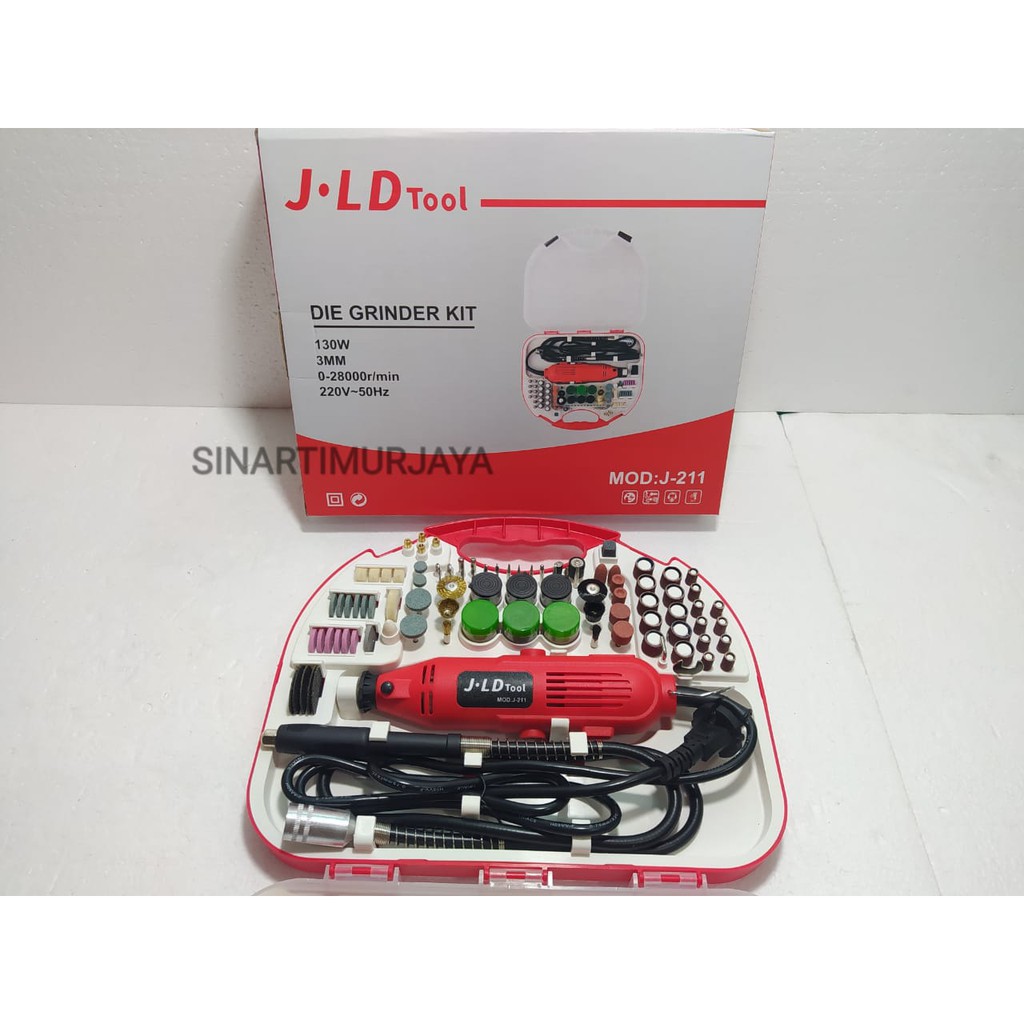 JLD J211 MINI DIE GRINDER /TUNER KIT MESIN GERINA MINI 95 PC SET
