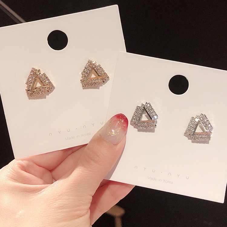 Jarum perak kecil daun telinga cocok anting-anting 2019 Korea Baru temperamen liar bermutu tinggi an