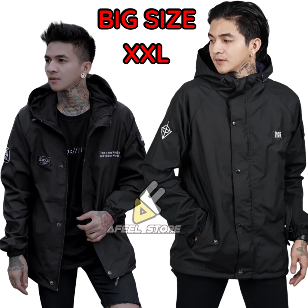 Jaket Parasut Jumbo  BIG SIZE L XL XXL Original - Jacket Motor Pria Premium Waterproof  - Outdoor Distro Cowo Terbaru.