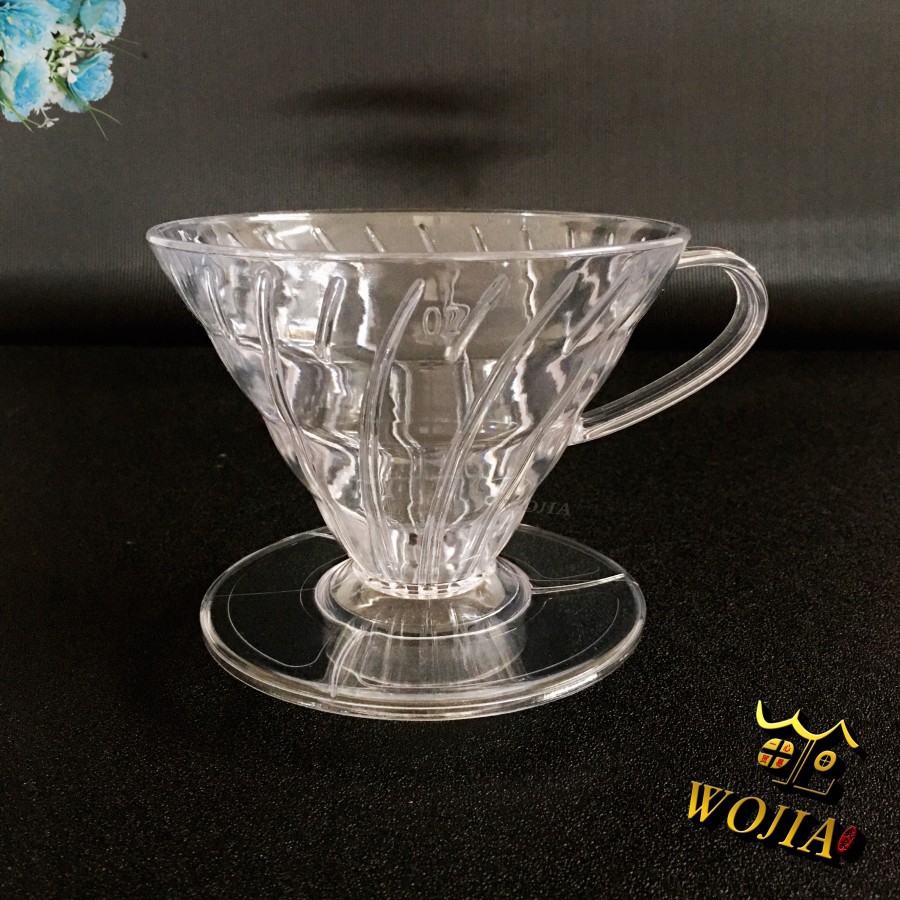 Coffee Dripper V60 Size 02 Acrylic Transparant Saringan Kopi Pour Over