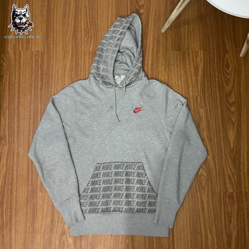 Hoodie Nike Spell Out Grey