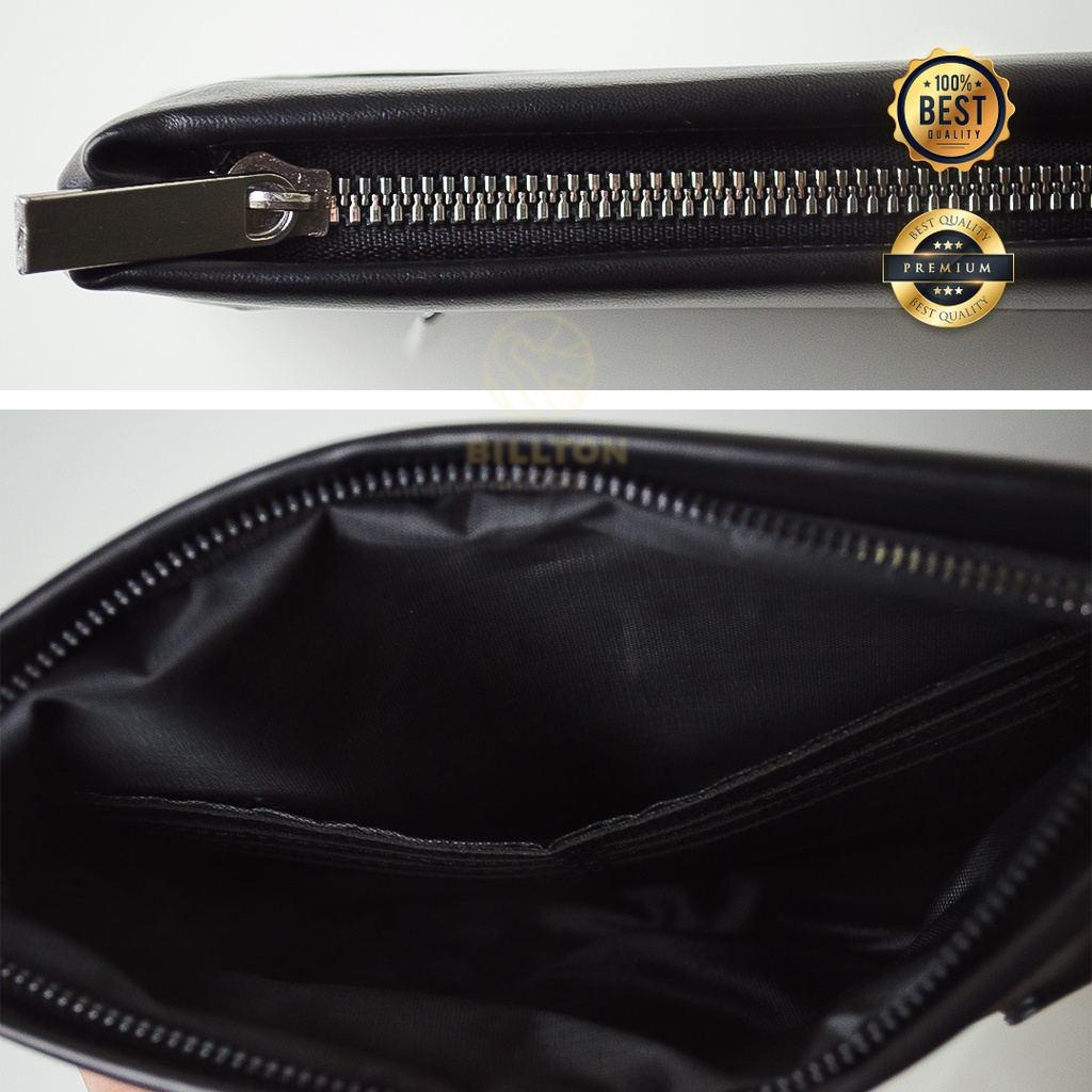 [ BAHAN KULIT ] Clutch Bag Pria / Hand Bag Tas Genggam Pria Premium Pouch Bag  PU Leather Pria