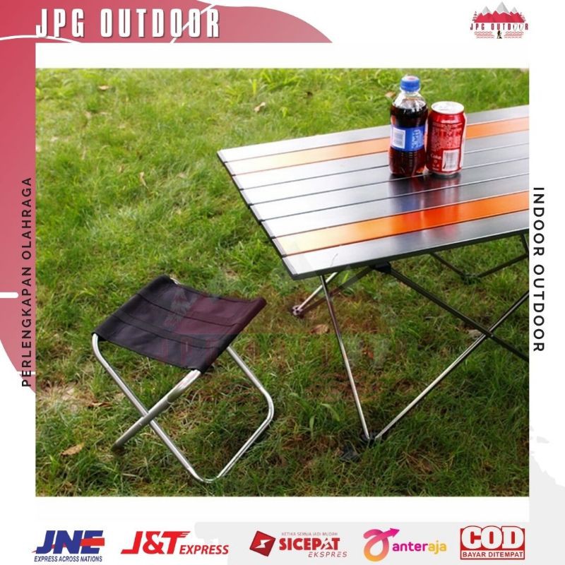 Kursi Lipat Outdoor Portable Mancing Camping Alumunium Folding Chair