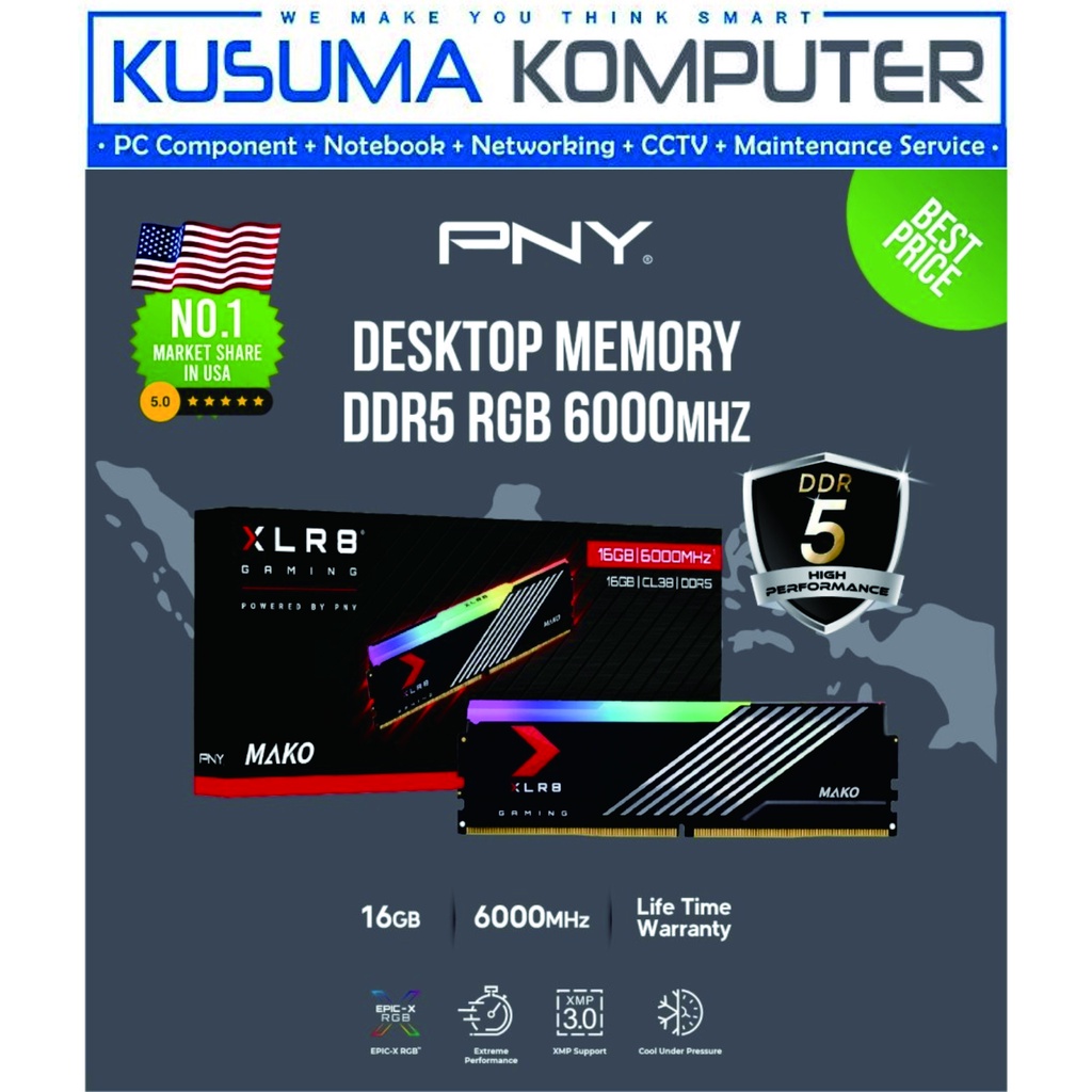 PNY XLR8 Gaming Mako  RGB 16GB DDR5 6000MHz