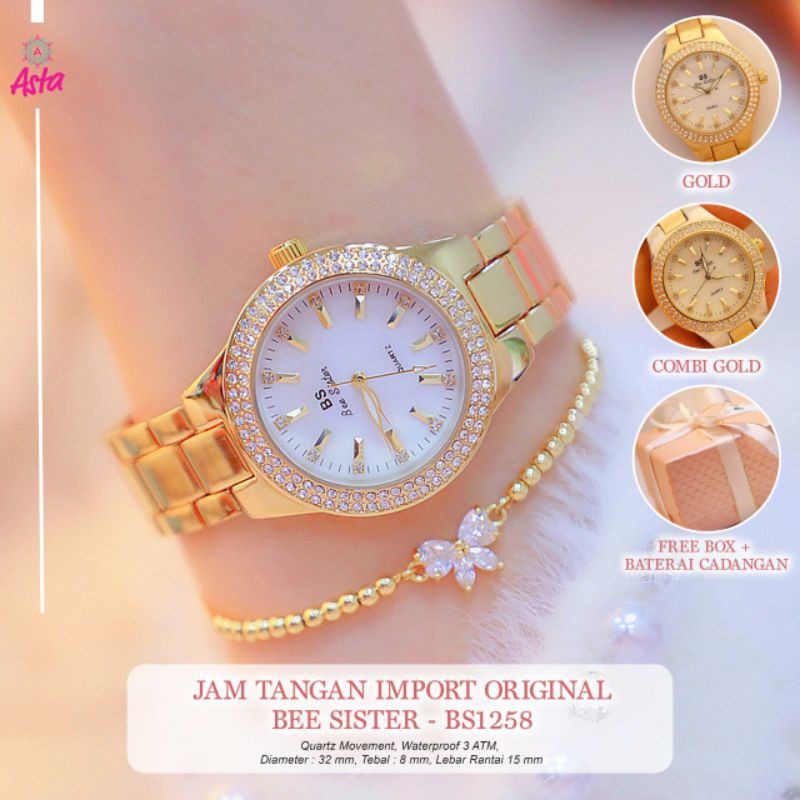 JAM TANGAN IMPORT BEE SISTER BS1258