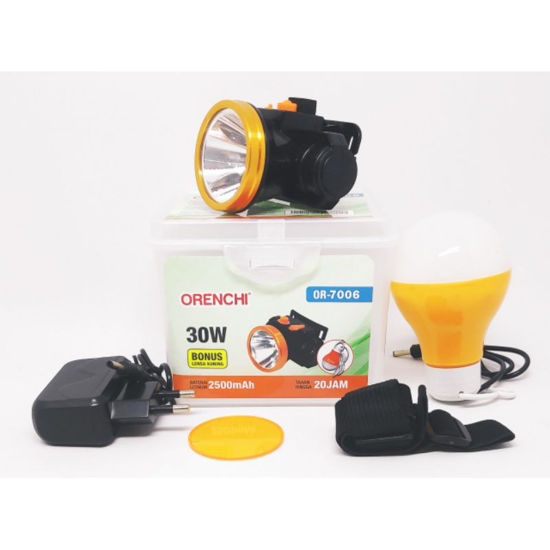 Senter kepala 30w ORENCHI Super terang