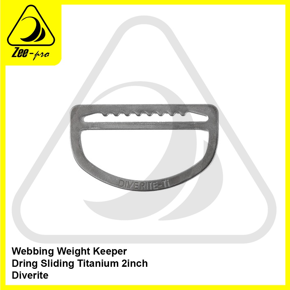 Webbing Weight Keeper Dring Sliding Titanium Diverite 2inch Scuba Diverite HW1201