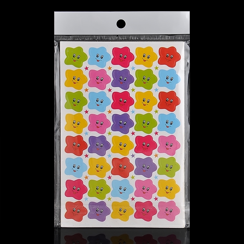 【TERSEDIA &amp; COD】400 / set dari DIY Smile Stars Label Sekolah Anak-anak Guru Label Hadiah Dekorasi Stiker Lucu