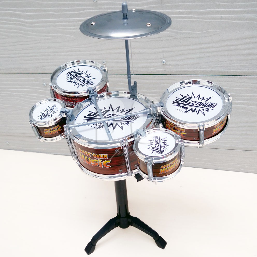 Jazz Drum Mini 5in1 WARNA RANDOM Mainan Drum Band Mini Alat Instrumen Musik Anak