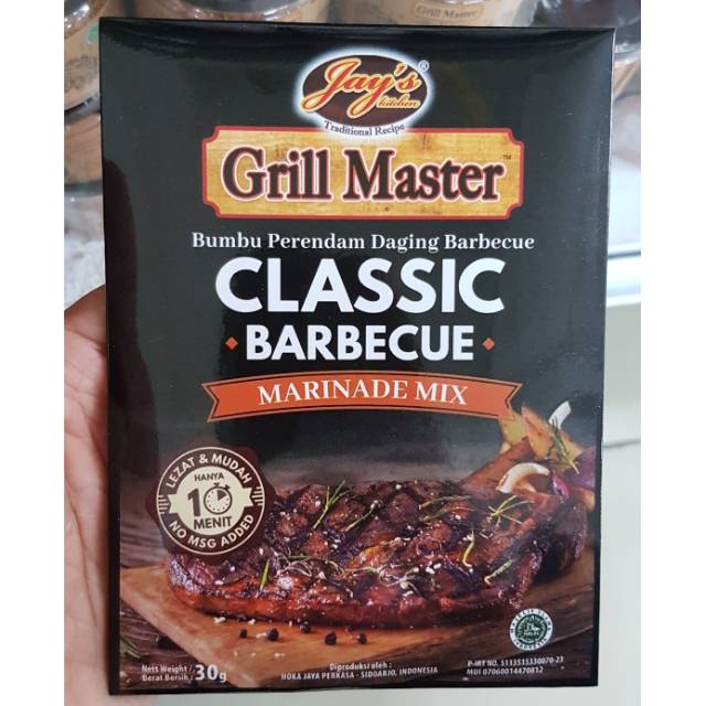 

JAY'S Classic Barbeque - Bumbu Perendam Daging Barbecue 30GR