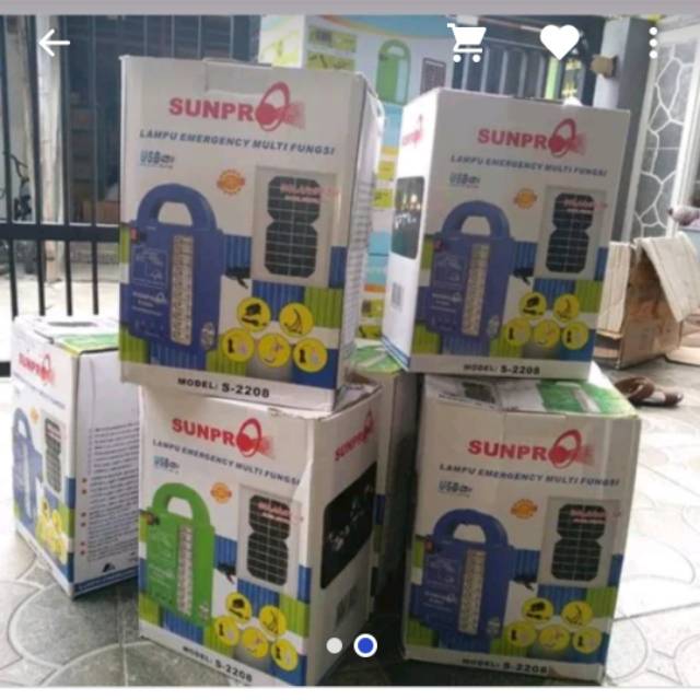 Sunpro S2208 lampu emergency aki