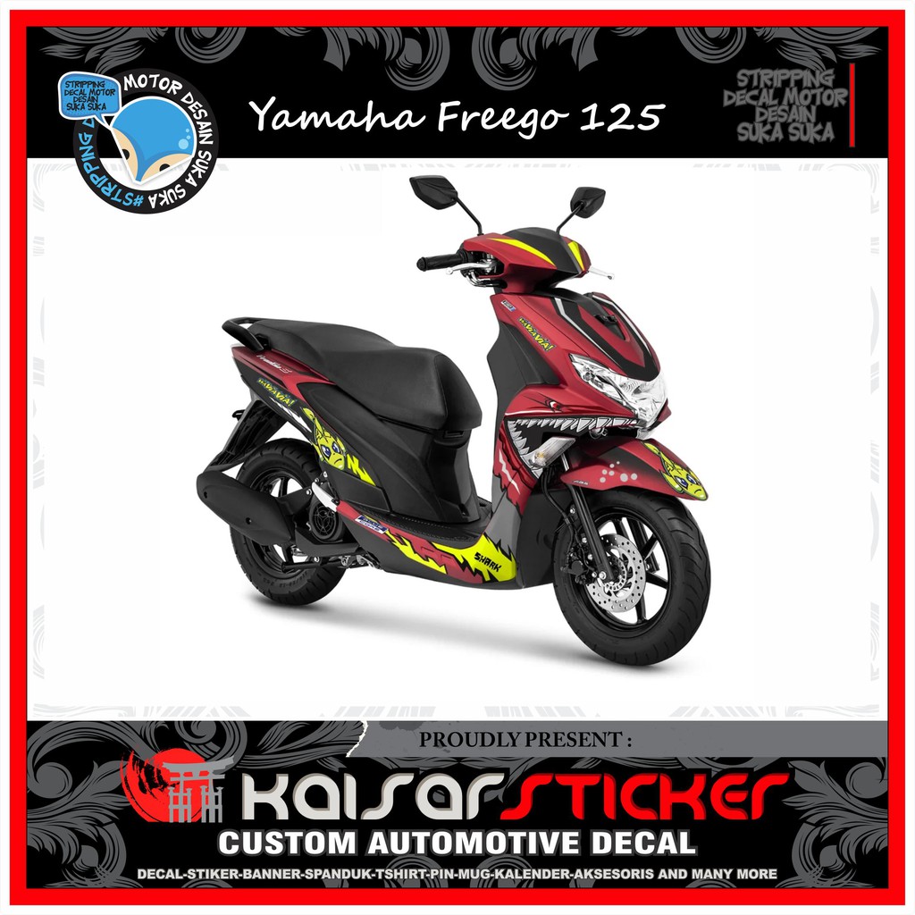 Sticker Striping Motor Sticker Decal Full Body Yamaha Freego 125