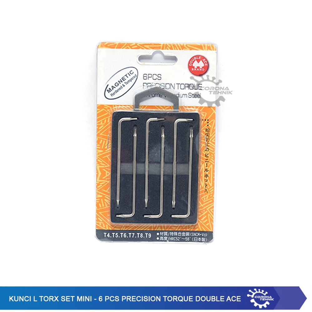 Kunci L Torx Set Mini 6 pcs Precision Torque Double Ace