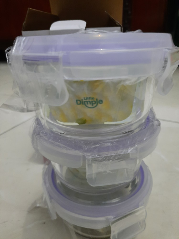 Little Dimple Baby Food Container (3pcs)