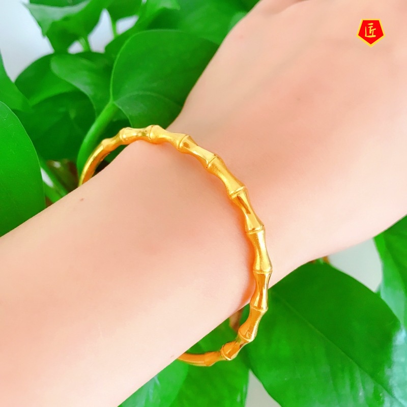 [Ready Stock]Simple Personality Sand Gold Solid Bracelet