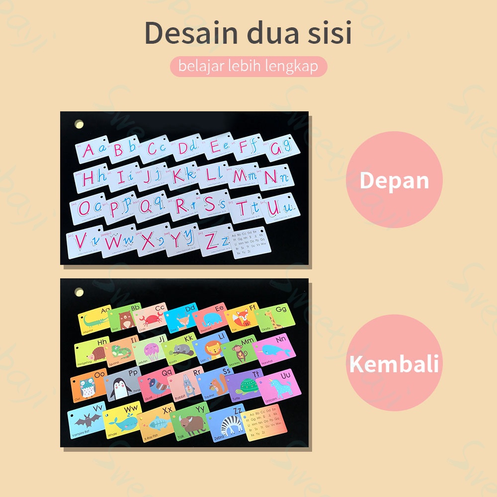 Sweetybayi Mainan Flash Card Kartu Mainan Anak Kartu Belajar Anak Termurah Import