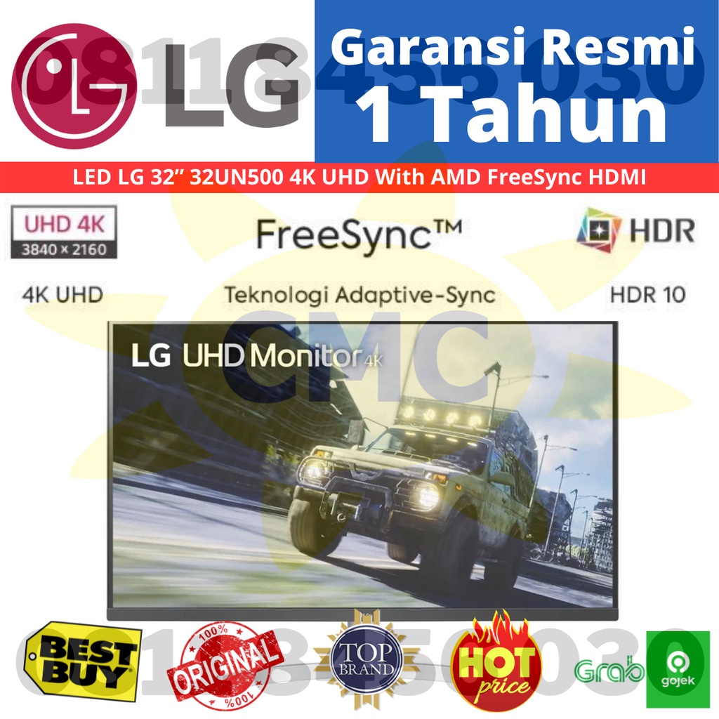 Monitor LED LG 32” 32UN500 4K UHD With AMD FreeSync HDMI 32UN500-W