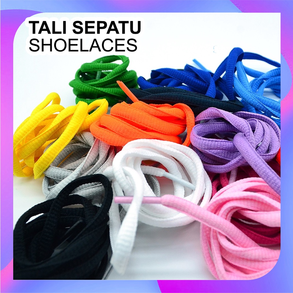 TALI SEPATU OVAL SEPATU RUNNING SPORT CASUAL